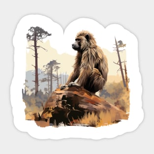 Baboon Sticker